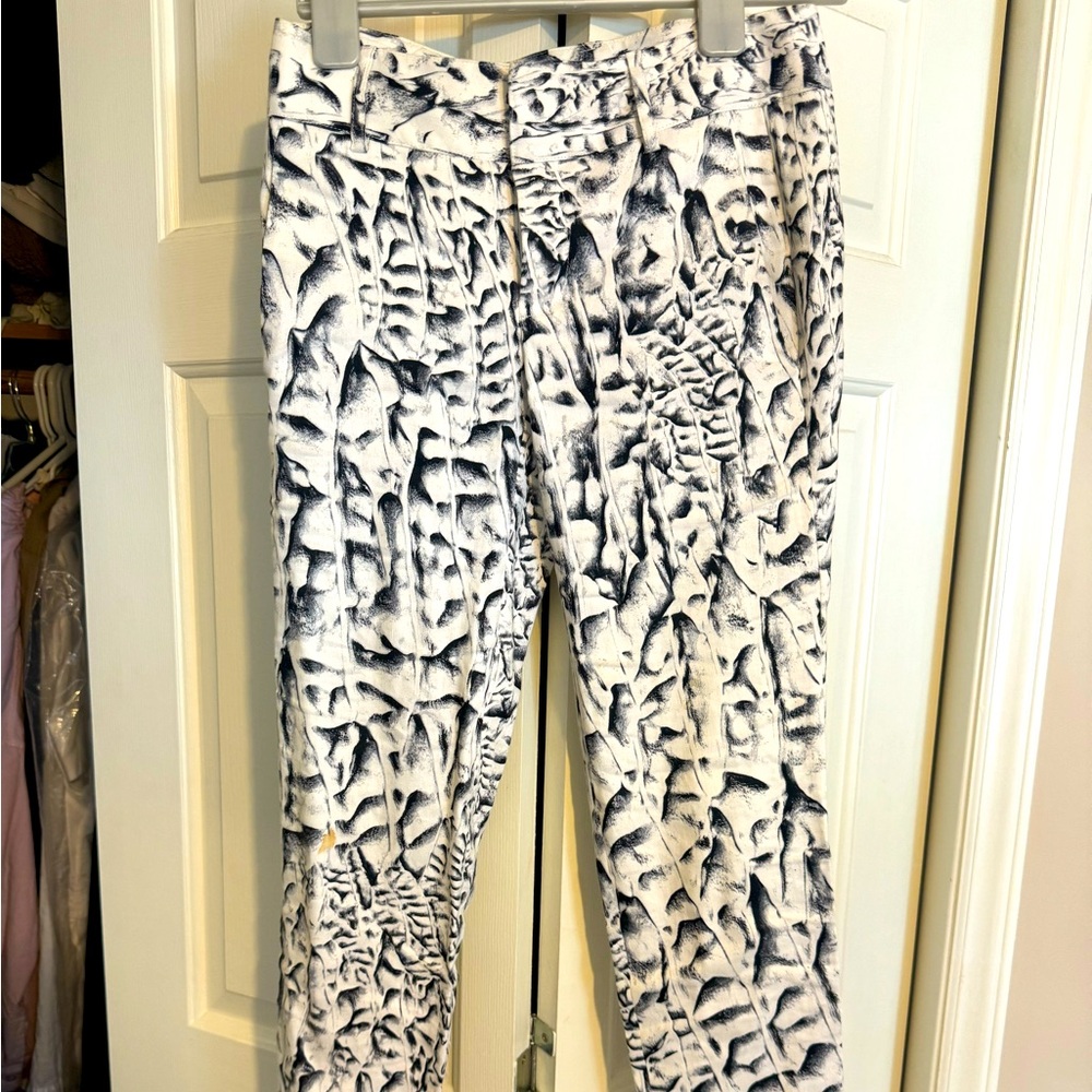 HELMUT LANG Black and white Adorable Print Pants